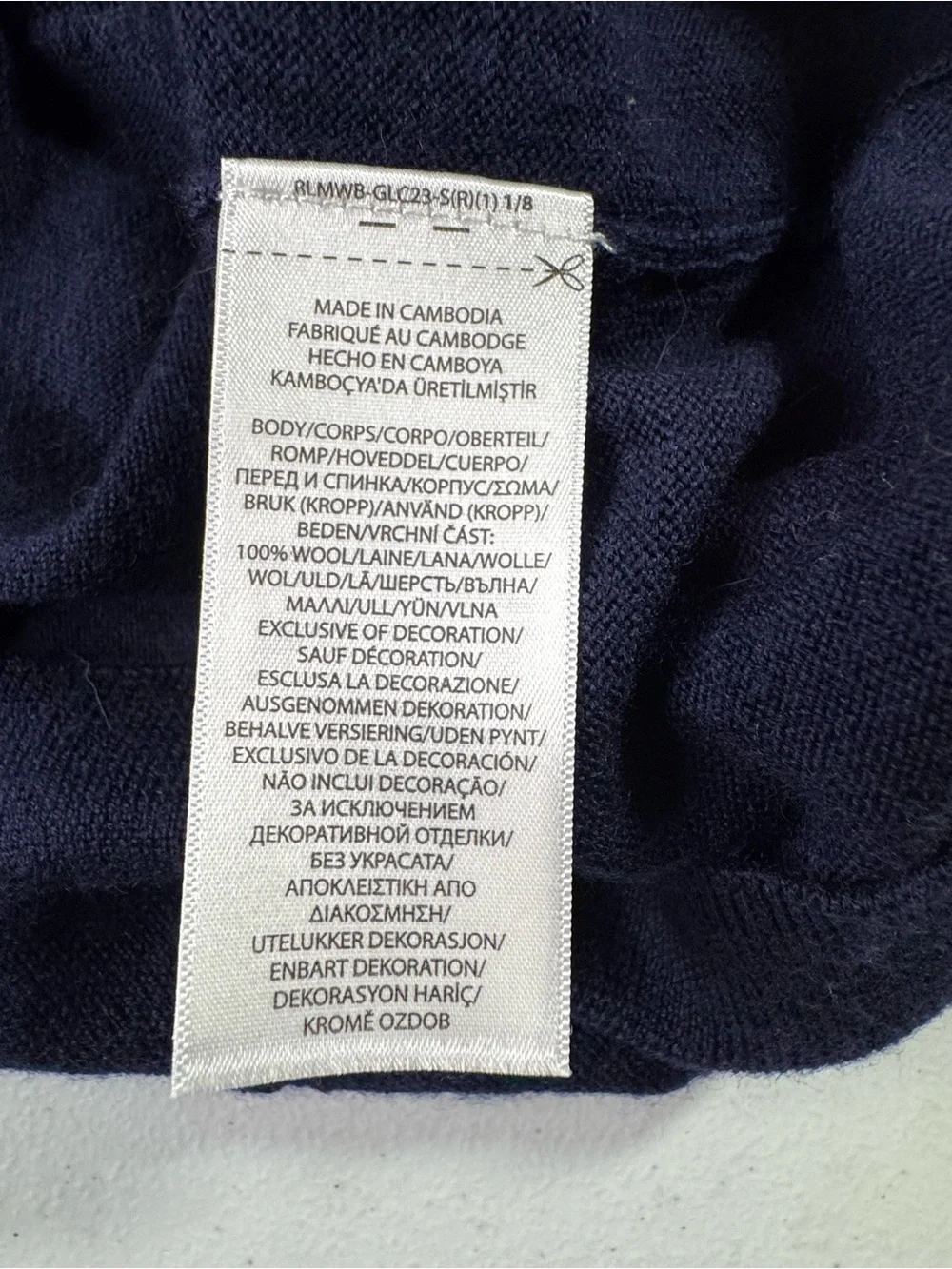 Ralph Lauren Men’s Navy Crewneck Sweater with Polo Pony